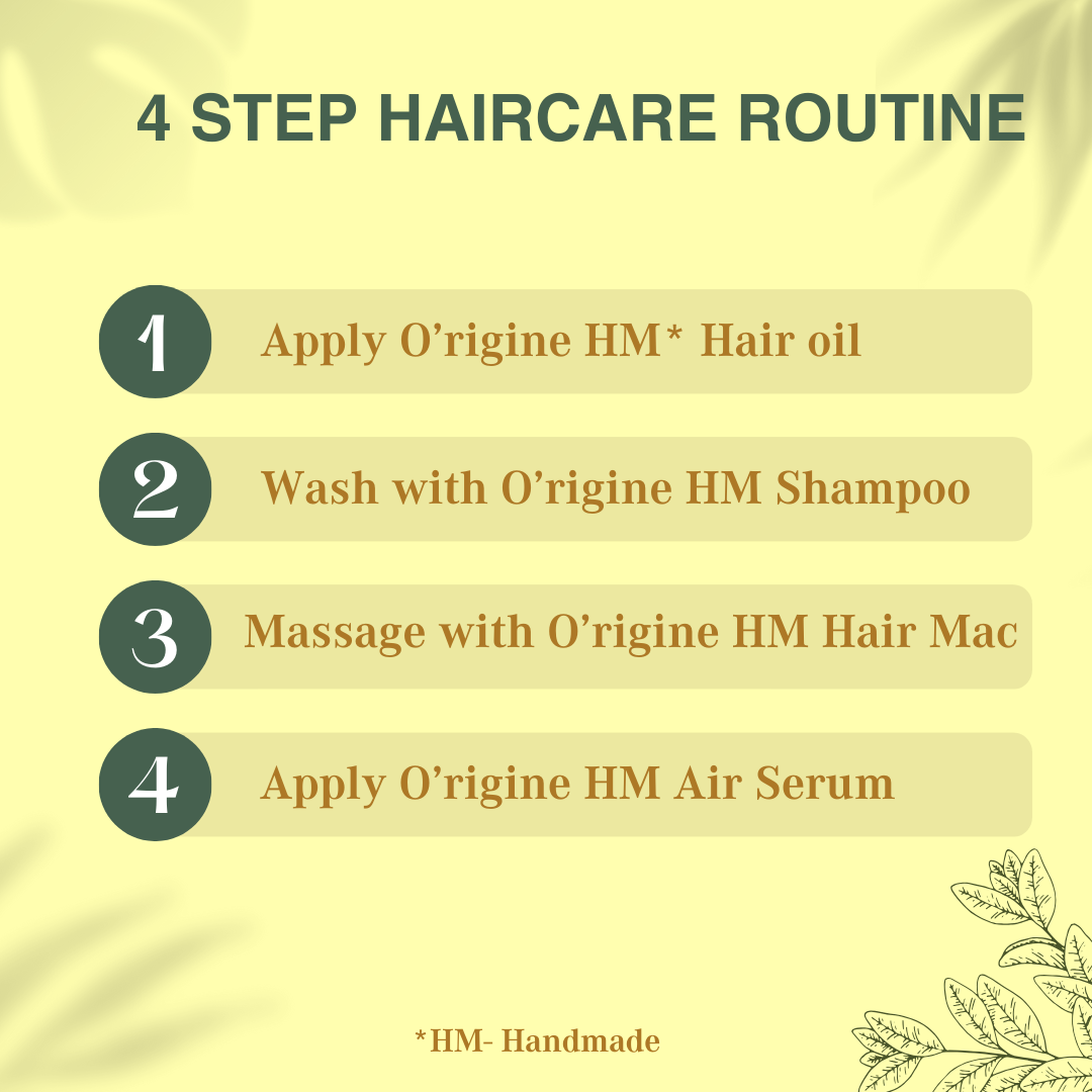 image of 4 step hair care routine from the origine