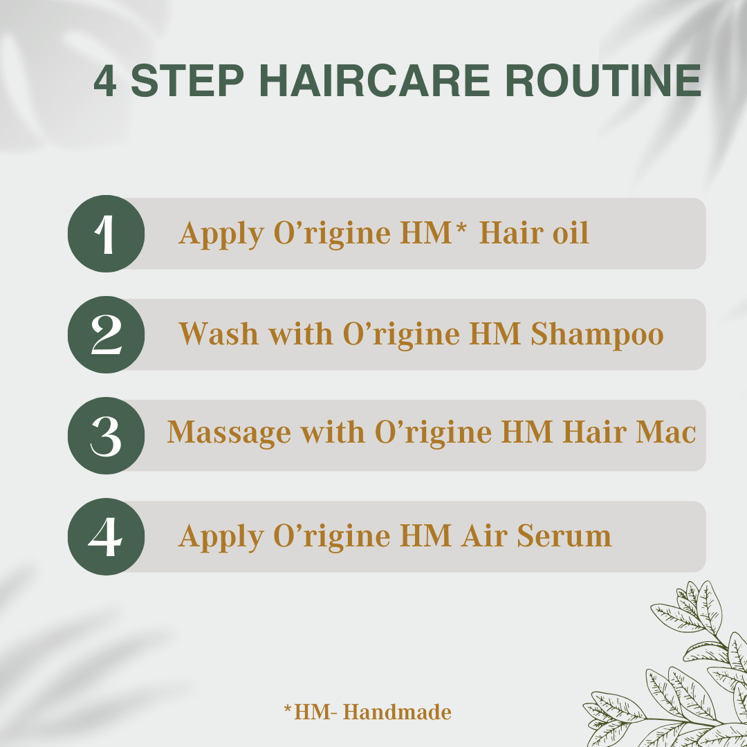 image of origine 4 steps haircare routine for hairmac