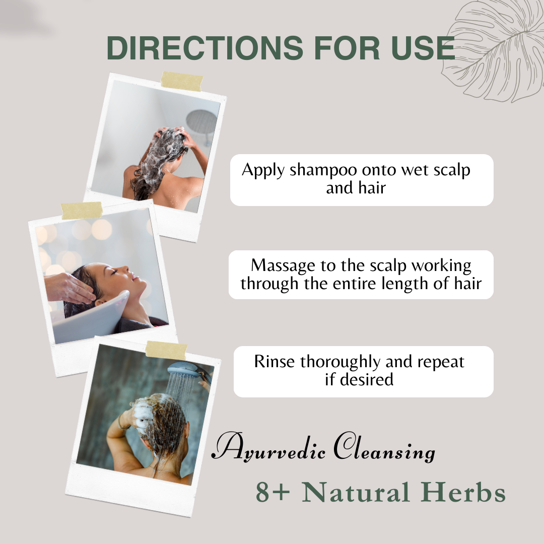 image of directions of use origine herbal shampoo